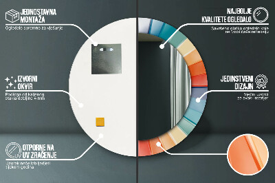 Espelho decorativo redondo Listras concêntricas radiais