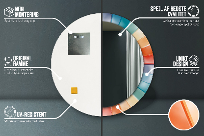 Espelho decorativo redondo Listras concêntricas radiais