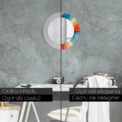 Espelho decorativo redondo Listras concêntricas radiais