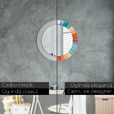 Espelho decorativo redondo Listras concêntricas radiais