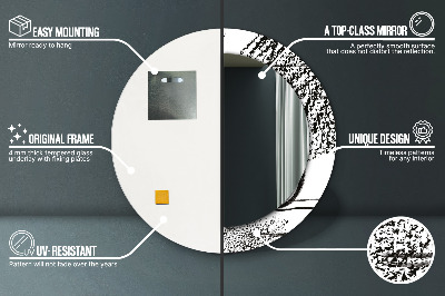 Espelho redondo decorativo Padrão de grafite