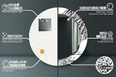 Espelho redondo decorativo Padrão de grafite