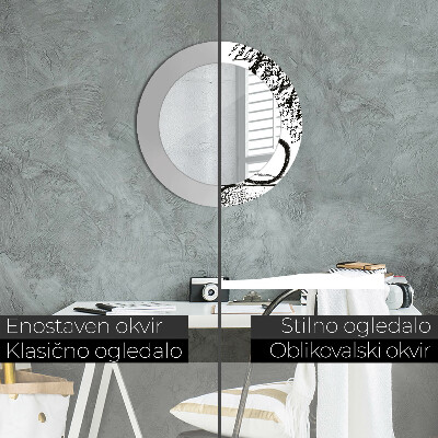 Espelho redondo decorativo Padrão de grafite