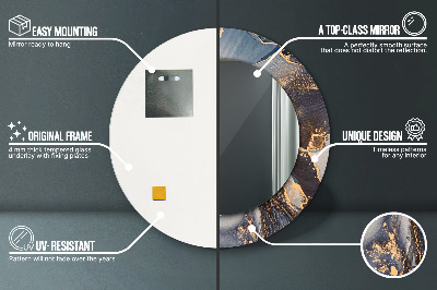 Espelho redondo decorativo Fluido abstrato