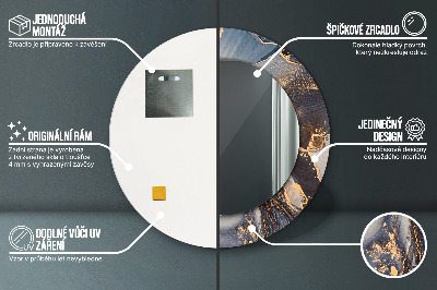 Espelho redondo decorativo Fluido abstrato