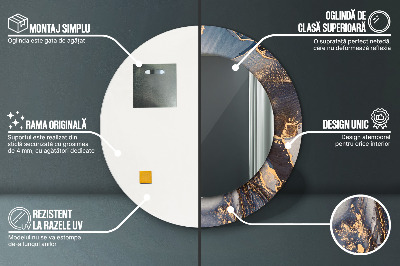 Espelho redondo decorativo Fluido abstrato