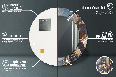 Espelho redondo decorativo Fluido abstrato