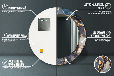 Espelho redondo decorativo Fluido abstrato