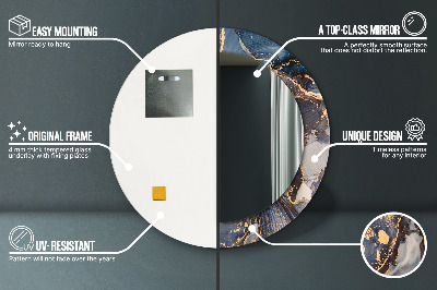 Espelho redondo decorativo Fluido abstrato