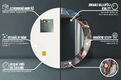 Espelho redondo decorativo Fluido abstrato