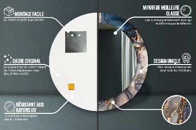 Espelho redondo decorativo Fluido abstrato