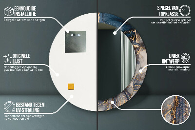 Espelho redondo decorativo Fluido abstrato