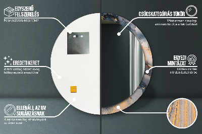 Espelho redondo decorativo Fluido abstrato