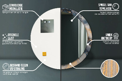 Espelho redondo decorativo Fluido abstrato