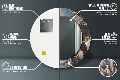 Espelho redondo decorativo Fluido abstrato