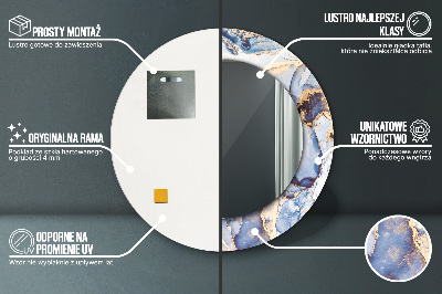 Espelho redondo decorativo Arte Líquida Abstrata