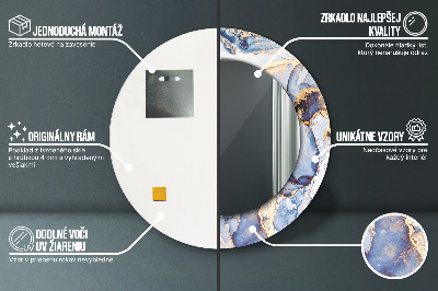 Espelho redondo decorativo Arte Líquida Abstrata