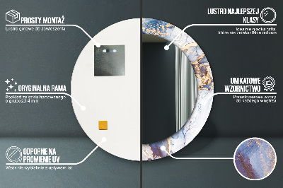 Espelho redondo decorativo Arte Líquida Abstrata