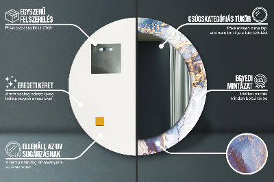 Espelho redondo decorativo Arte Líquida Abstrata