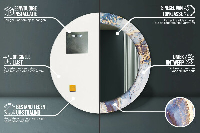 Espelho redondo decorativo Arte Líquida Abstrata