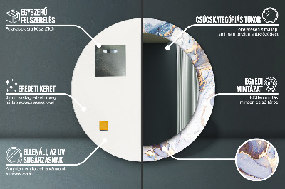 Espelho redondo decorativo Arte Líquida Abstrata