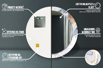 Espelho redondo decorativo Arte Líquida Abstrata