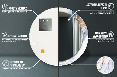 Espelho redondo decorativo Arte Líquida Abstrata