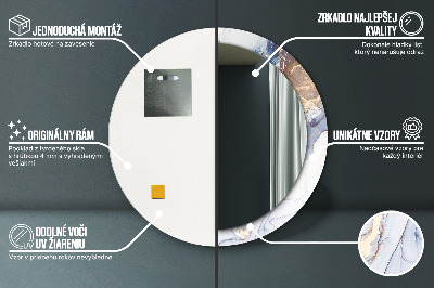 Espelho redondo decorativo Arte Líquida Abstrata