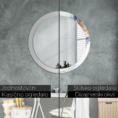 Espelho redondo decorativo Arte Líquida Abstrata