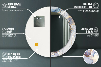 Espelho redondo decorativo Arte Líquida Abstrata