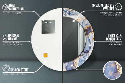 Espelho redondo decorativo Arte Líquida Abstrata