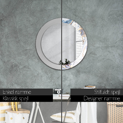 Espelho redondo decorativo Arte Líquida Abstrata