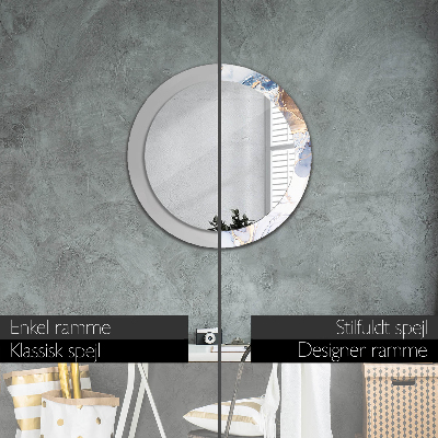 Espelho redondo decorativo Arte Líquida Abstrata