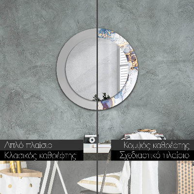 Espelho redondo decorativo Arte Líquida Abstrata