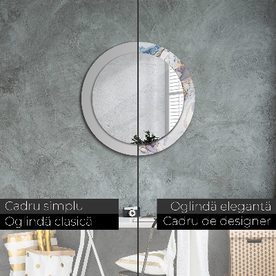 Espelho redondo decorativo Arte Líquida Abstrata