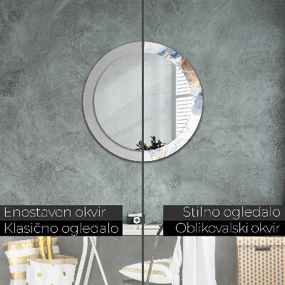 Espelho redondo decorativo Arte Líquida Abstrata