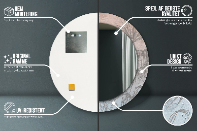 Espelho redondo decorativo Flores tropicais