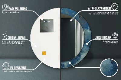 Espelho decorativo redondo Mármore ônix