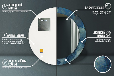 Espelho decorativo redondo Mármore ônix