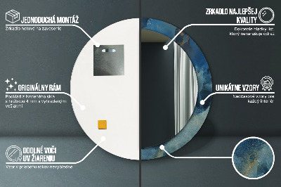 Espelho decorativo redondo Mármore ônix