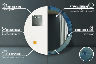 Espelho decorativo redondo Mármore ônix