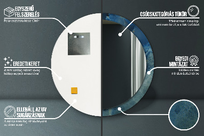 Espelho decorativo redondo Mármore ônix