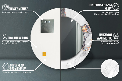 Espelho decorativo redondo Fluido abstrato