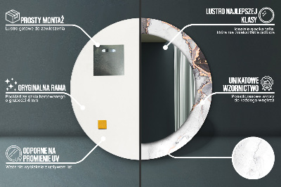 Espelho decorativo redondo Fluido abstrato