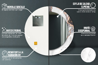 Espelho decorativo redondo Fluido abstrato