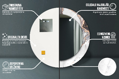 Espelho decorativo redondo Fluido abstrato