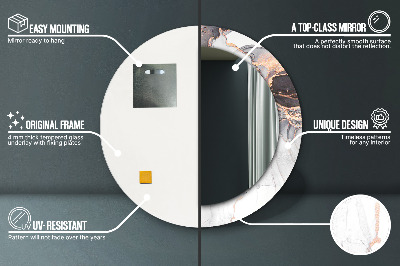 Espelho decorativo redondo Fluido abstrato