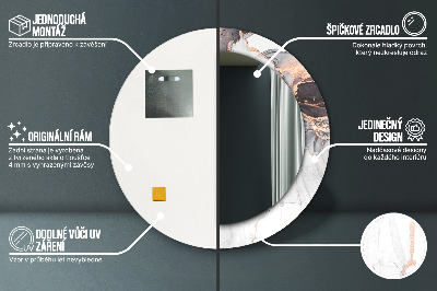 Espelho decorativo redondo Fluido abstrato