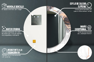 Espelho decorativo redondo Fluido abstrato