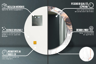 Espelho decorativo redondo Fluido abstrato